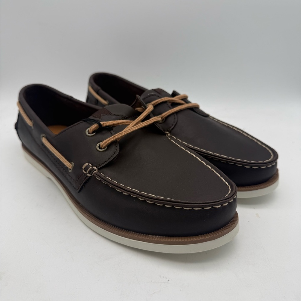 BRAND NEW Sonoma Goods For Life Men Boat Shoes Lotus Brown Faux Leather